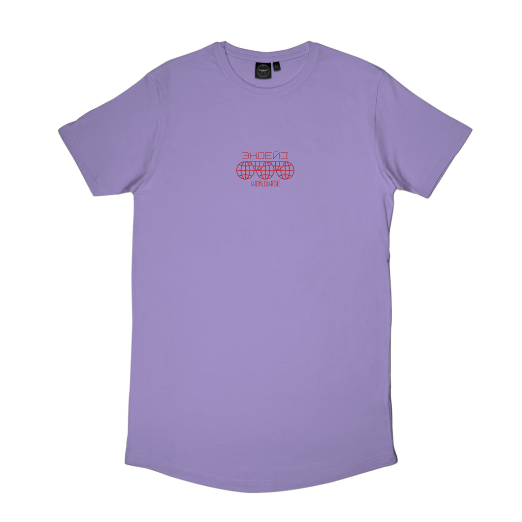 Endayz Club logo - light purple | Long T-shirt