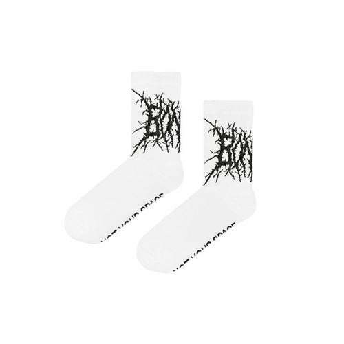 Volchok Death metal Socks - White